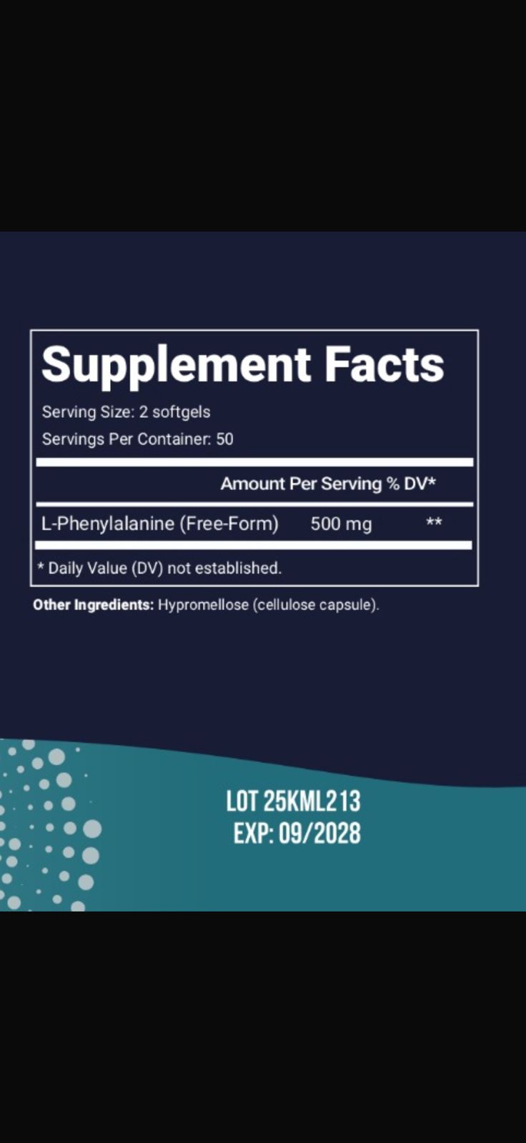l phenylalanine 500mg