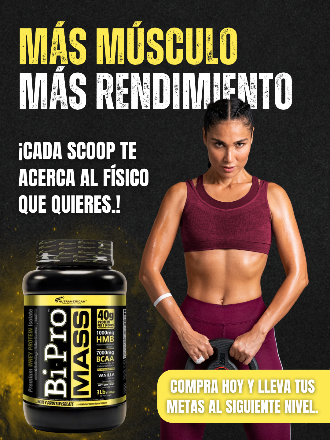 BI PRO MASS 3LB Nutramericam