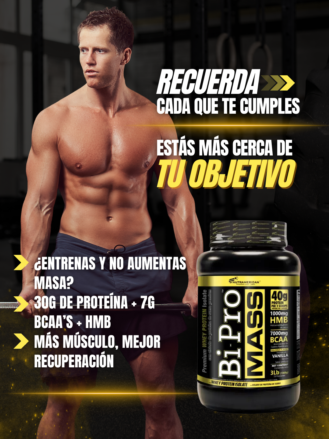 BI PRO MASS 3LB Nutramericam