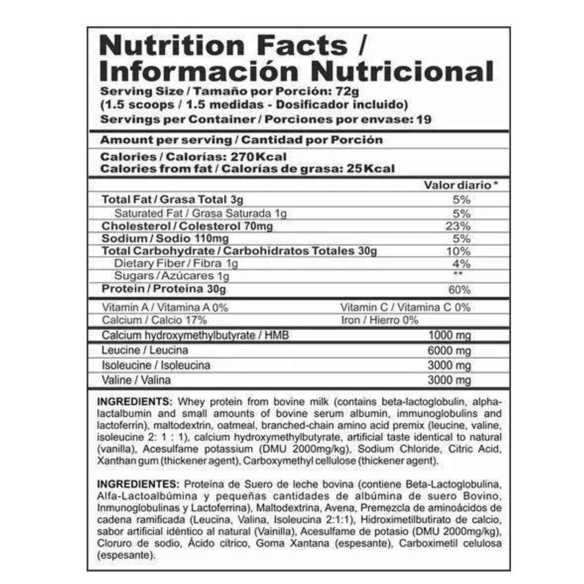BI PRO MASS 3LB Nutramericam